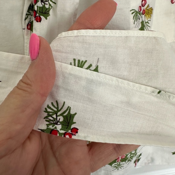 Vintage 1950s Hostess Half APRON Christmas Bells Wreaths & Holly - Picture 8 of 11